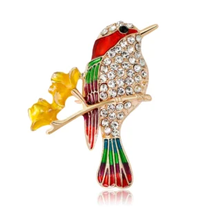 Broche originale en forme d'oiseau