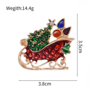 Broche Créneau de Noël au design festif