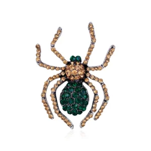 Broche araignée bicolore pour accessoire de mode