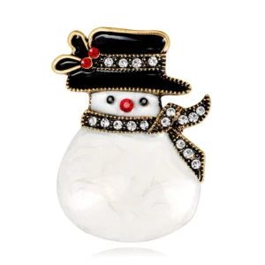 Accessoire festif en métal bonhomme de neige