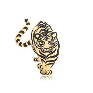 Broche Tigre De Casse affichée sur un fond neutre