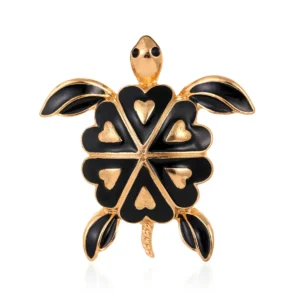 Broche en métal en forme de tortue viking
