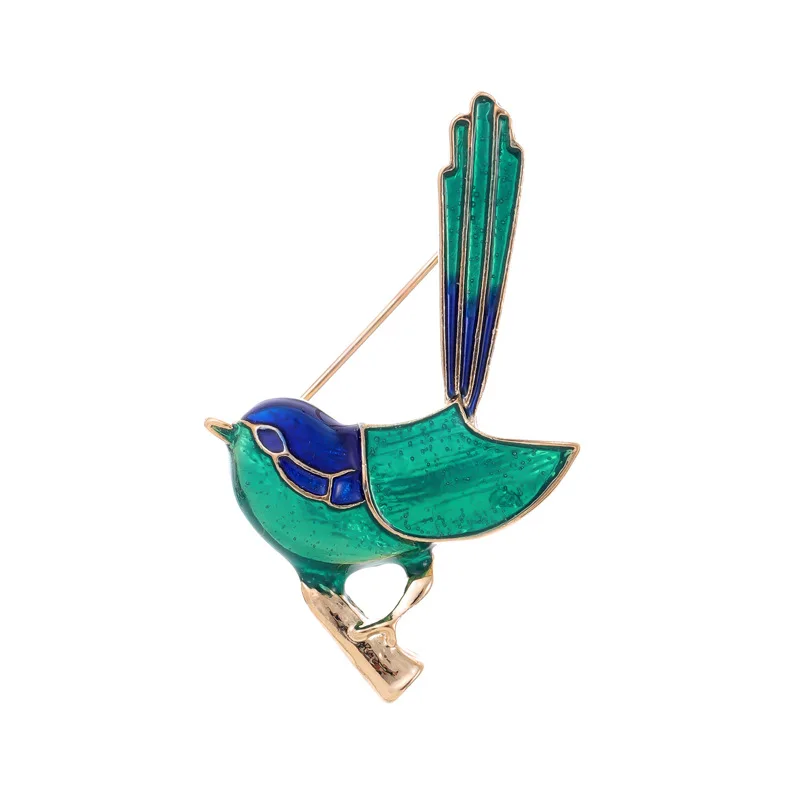 Broche Oiseau Bleu sur fond élégant