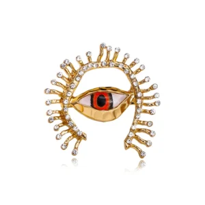 Broche Œil Divin élégante en métal
