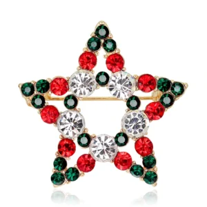 Broche étoile de Noël sur fond clair