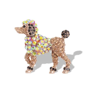 Broche Chien Bourgeois Gentilhomme en métal élégant