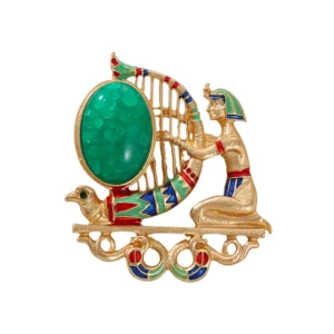 Broche inspirée de la harpe égyptienne