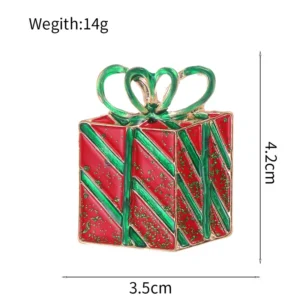 Broche rouge de Noël élégante