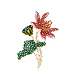 broche fleur femme en métal supplémentaire