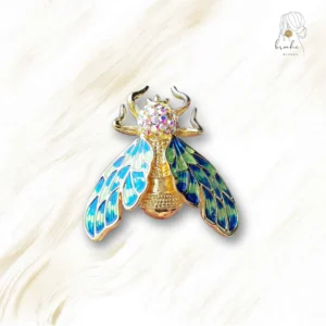 Broche Abeille Bleu Vénitien