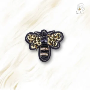 Broche Abeille Brodée