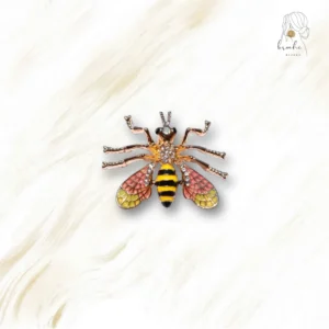 Broche Abeille Strass Gold