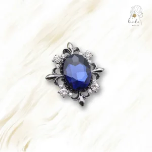 Broche Ancienne Bleu Nuit