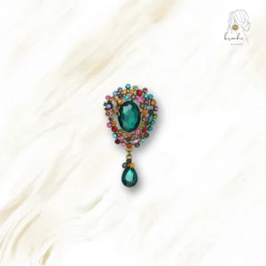 Broche Ancienne Pluie De Strass