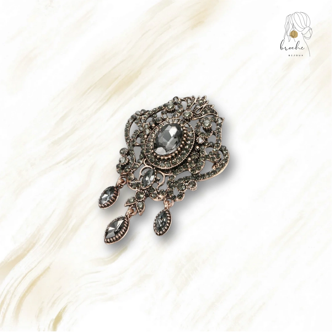 Broche Ancienne Teardrops