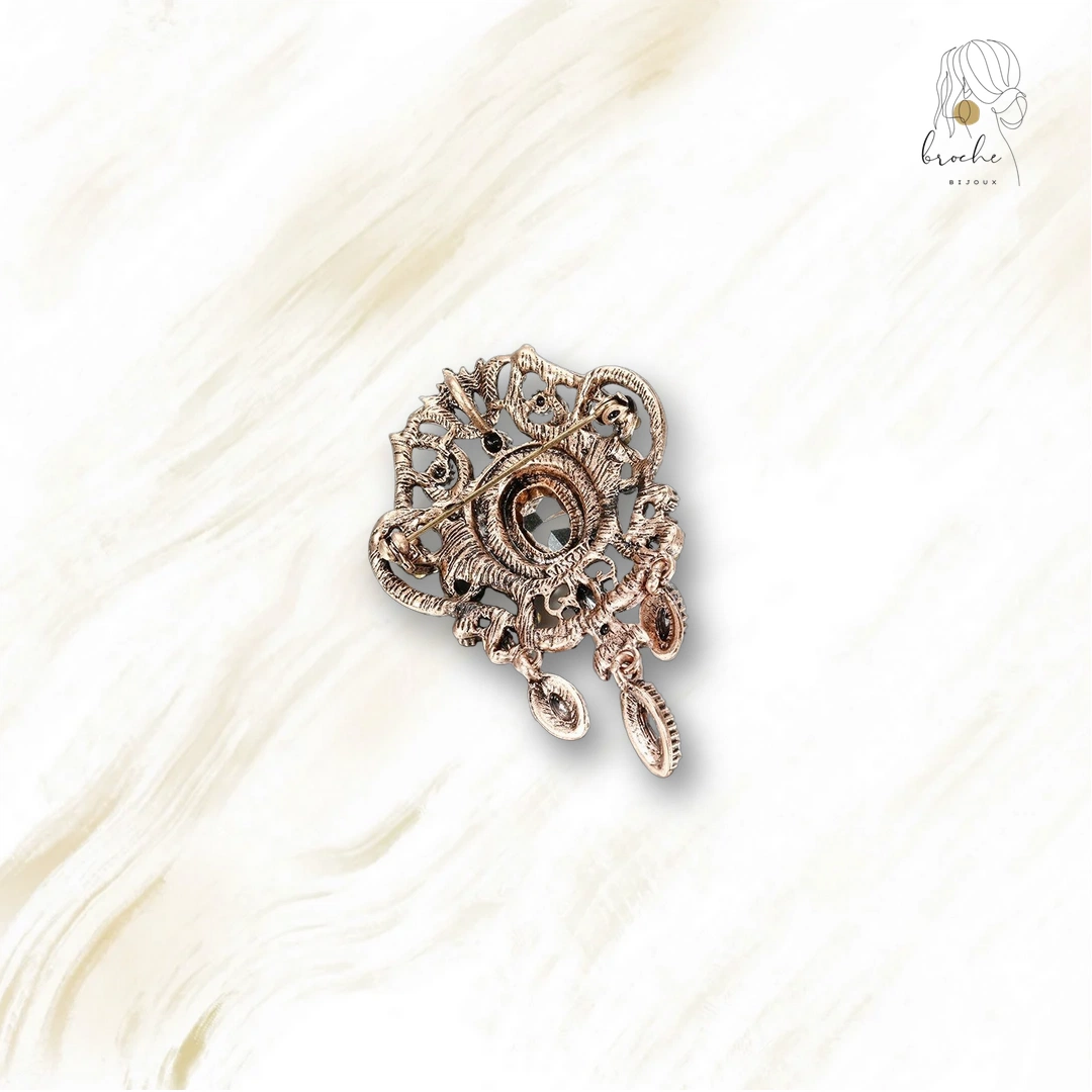 Broche Ancienne Teardrops