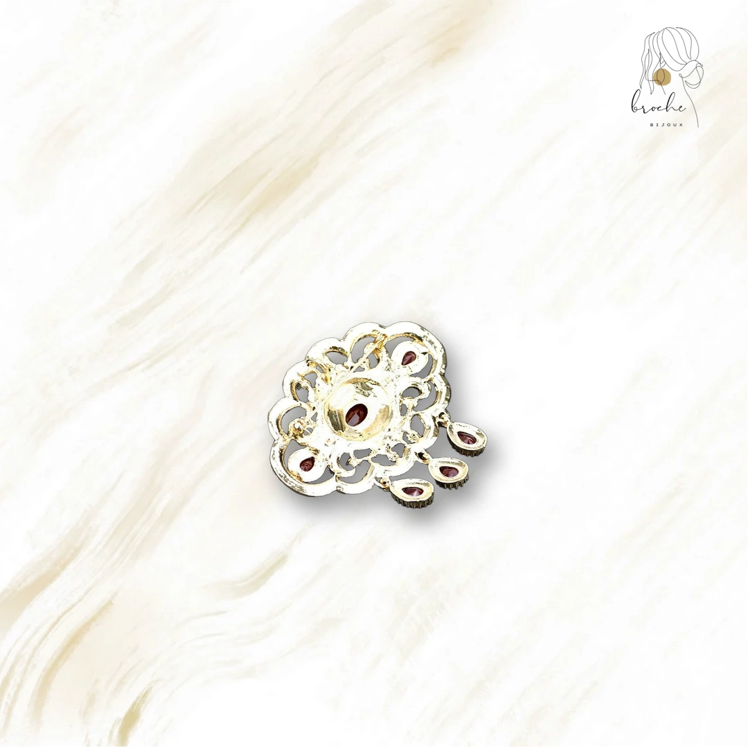 Broche Ancienne Vert Or