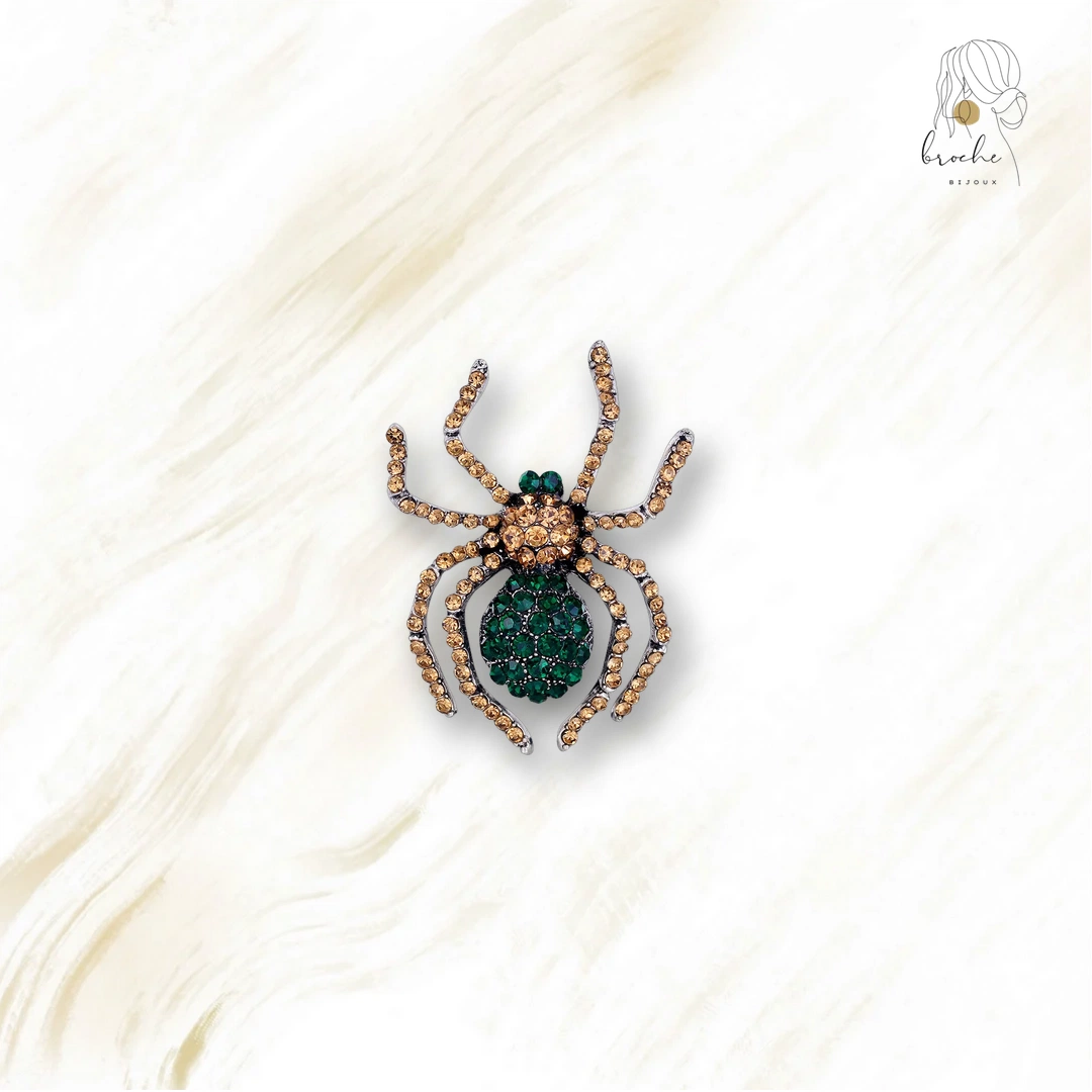 Broche Araignée Bicolore