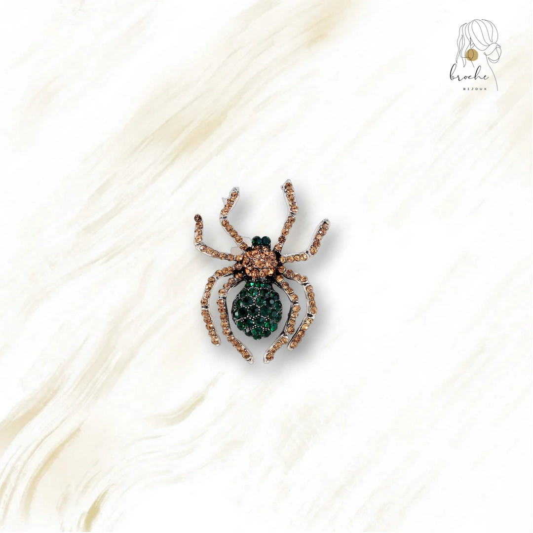 Broche Araignée Bicolore