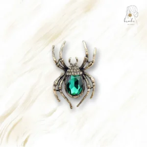 Broche Araignée Cristal De Jade