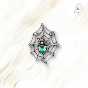 Broche Araignée Toile Diamant