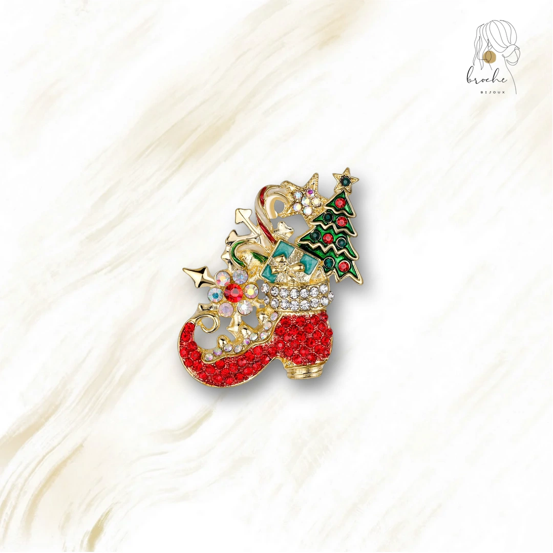 Broche Botte De Noël Moderne