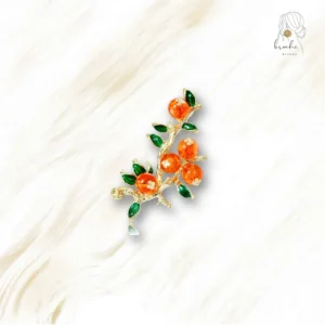Broche Branche De Petit Orange