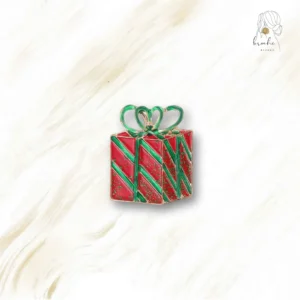Broche Cadeau Rouge De Noël