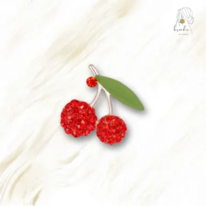 Broche Cerise Strass