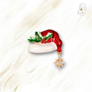 Broche Chapeau De Noël Petite Étoile