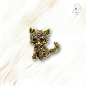 Broche Chat Doré