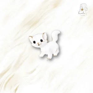 Broche Chat Nacre