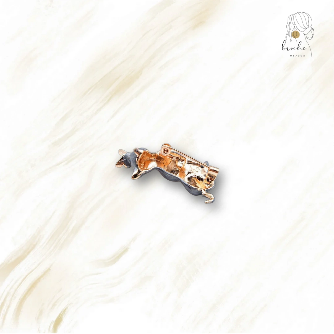 Broche Chat Nature Argentée