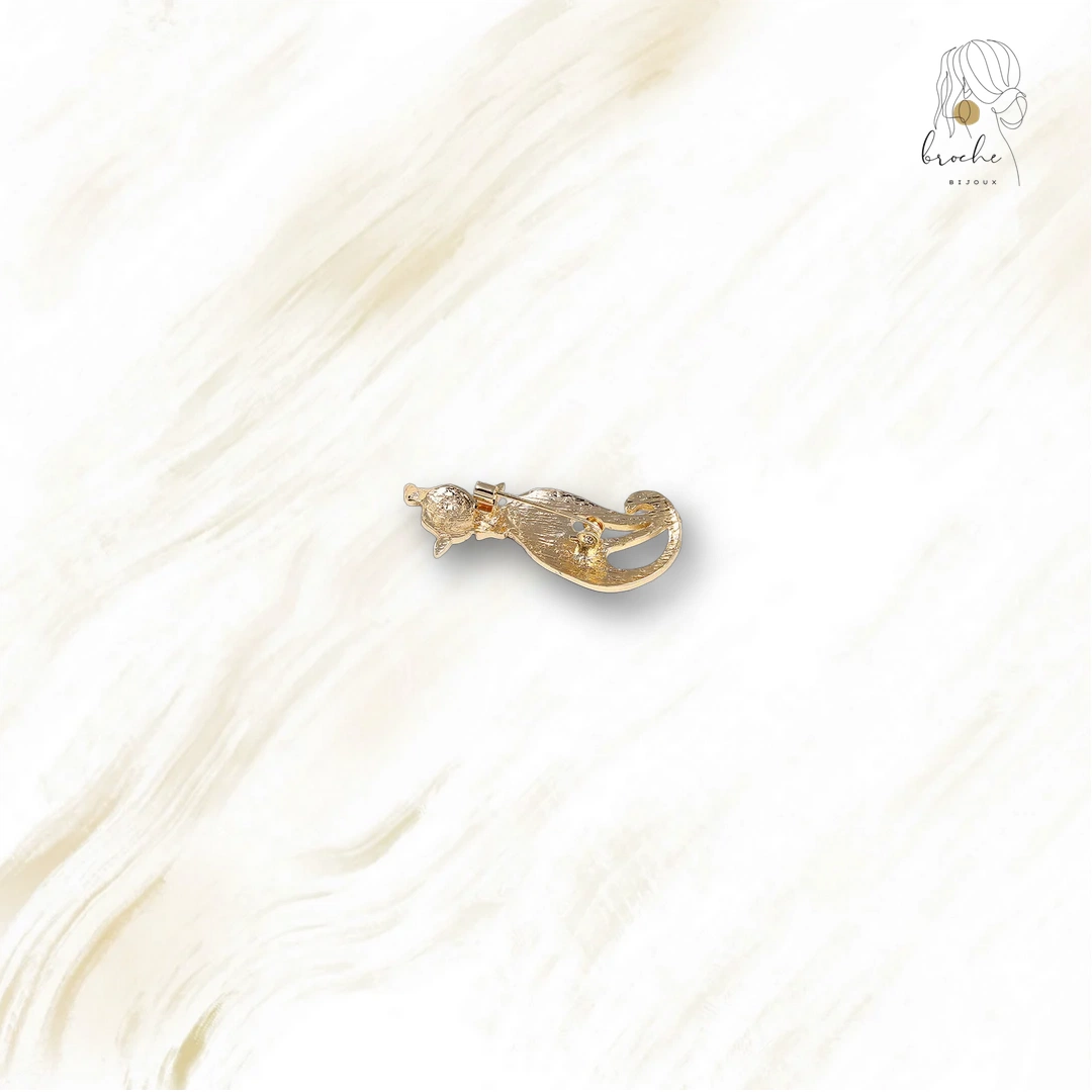 Broche Chat Nœud De Papillon Noir