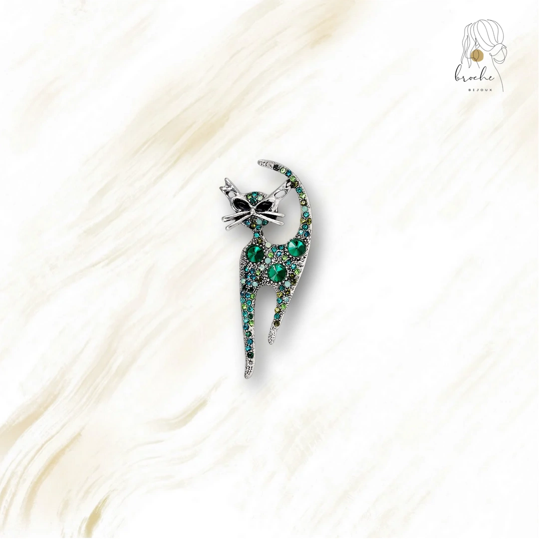Broche Chat Paillettes
