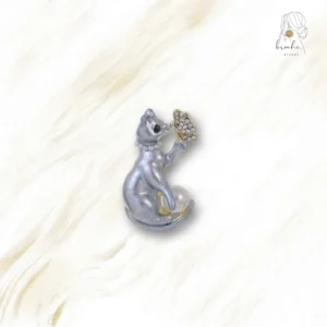 Broche Chat Petit Papillon