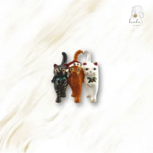 Broche Chat Trio Félin