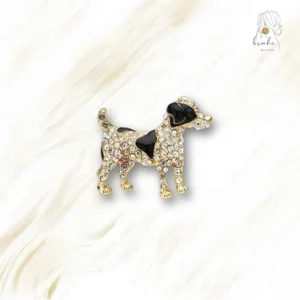 Broche Chien Chiot Bicolor