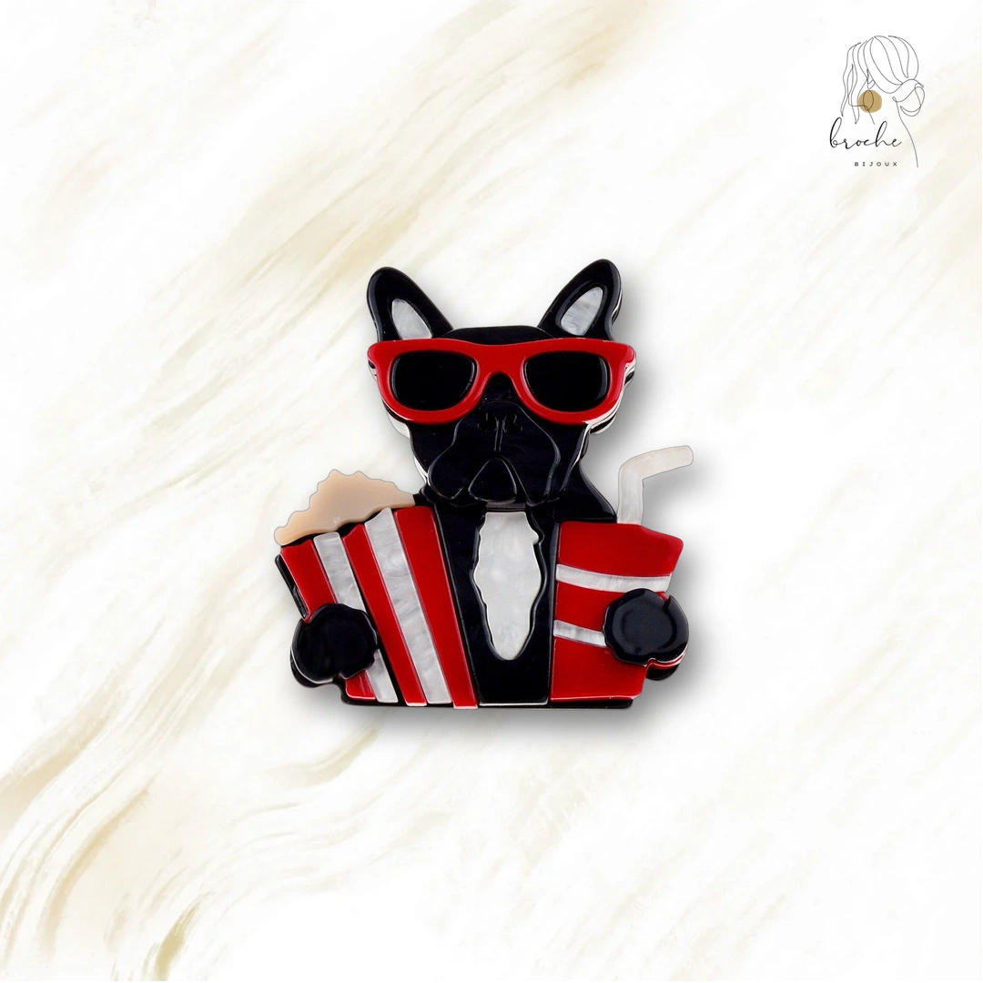 Broche Chien Ciné Cool