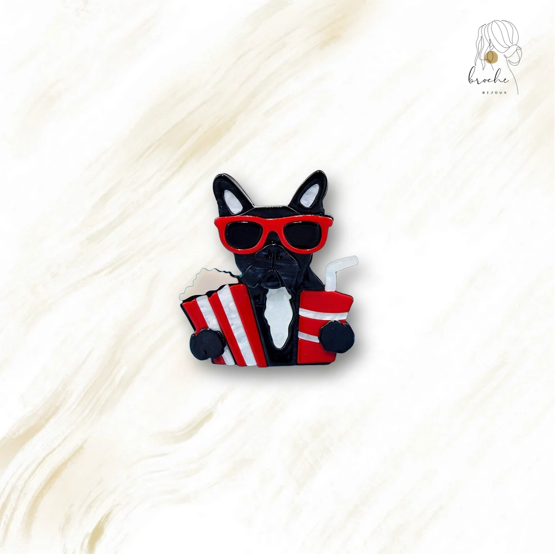 Broche Chien Ciné Cool