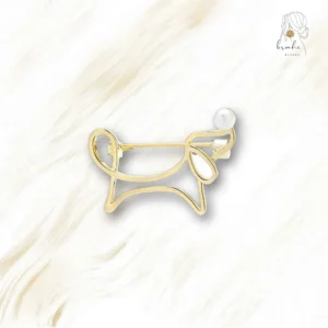 Broche Chien Doré Noble