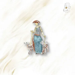 Broche Chien Promenade Mondaine