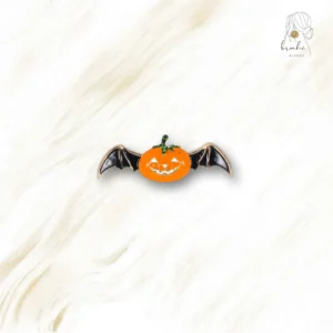 Broche Citrouille Style Chauve Souris