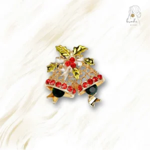 Broche Cloche De Noël Doré