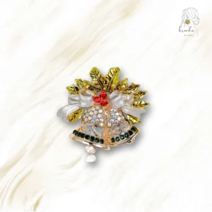 Broche Clochette Doré Style Noël