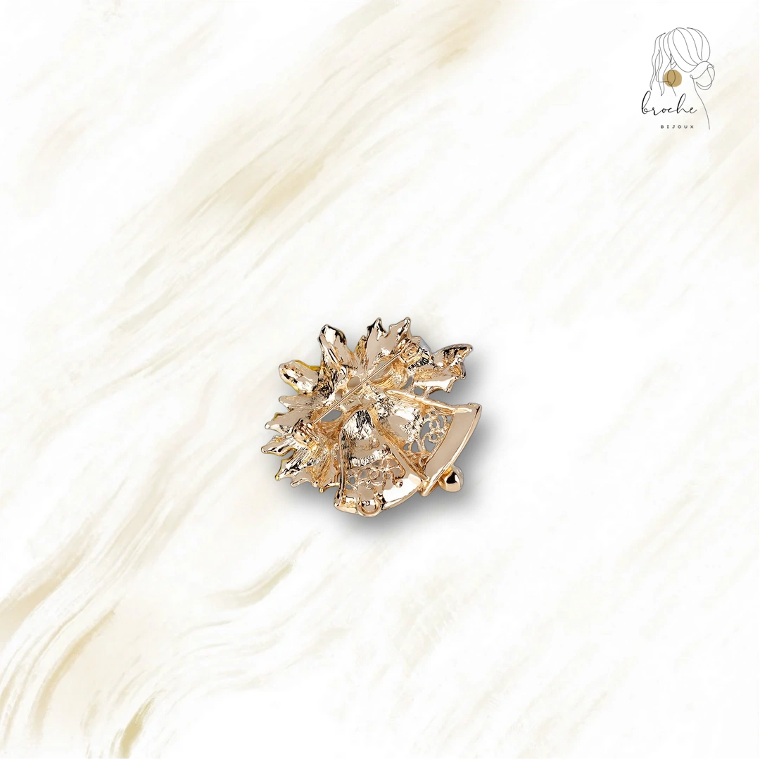 Broche Clochette Doré Style Noël