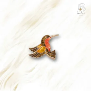 Broche Colibri Curieux