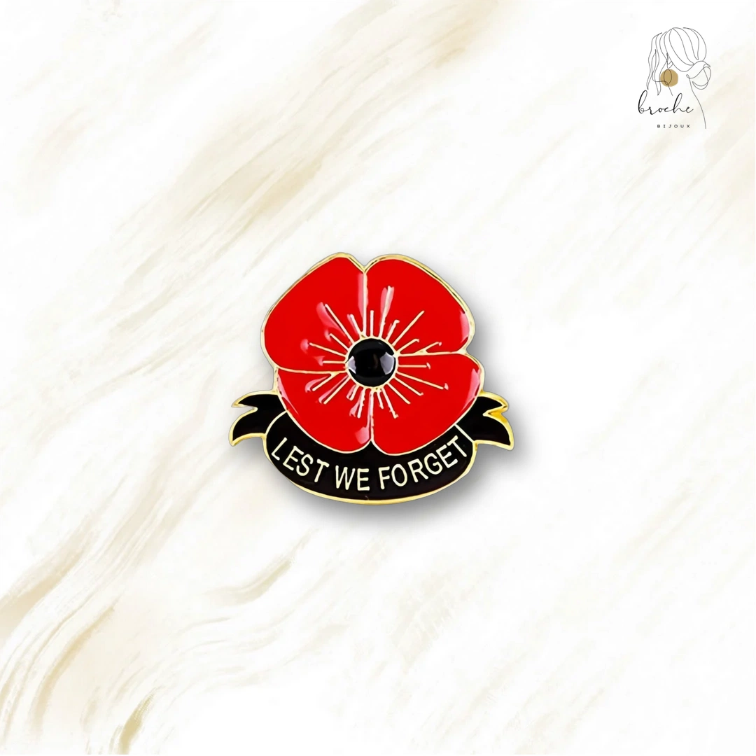 Broche Coquelicot LETS WE FORGET