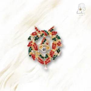 Broche Couronne De Noël Clochette