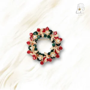 Broche Couronne De Noël Style Ancien